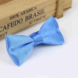 Boys Cornflower Blue Satin Bow Tie with Adjustable Strap